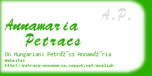 annamaria petracs business card